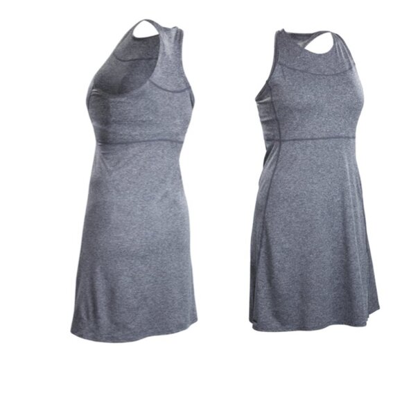 Sugoi Coast Dress w Side Cinch Packable Bike Mini  Heathered Charcoal Medium - Picture 2 of 10